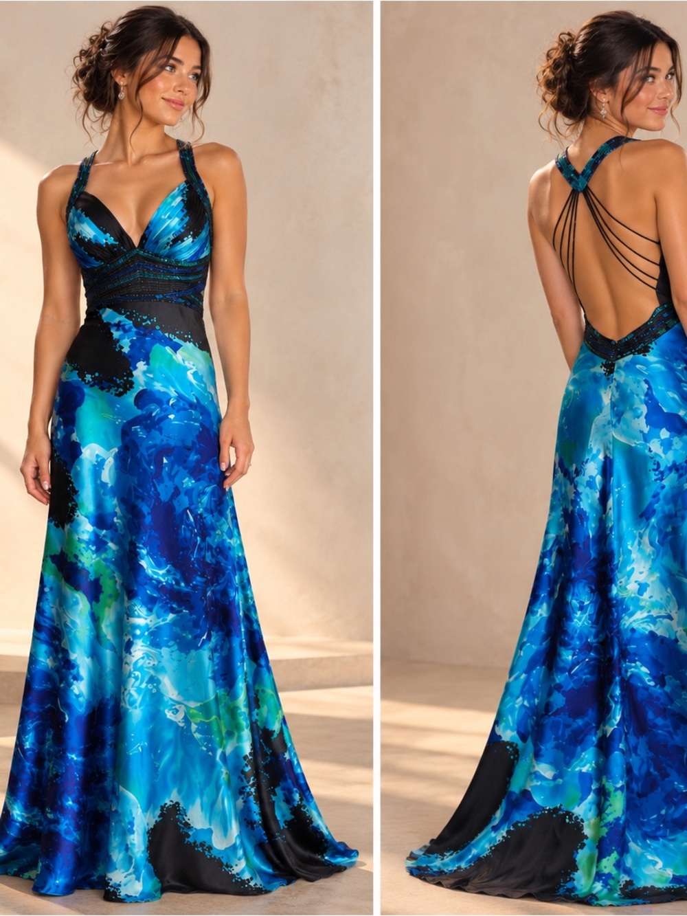 Vintage Y2K Cache Evening Gown . Prom, homecoming, formal, beaded